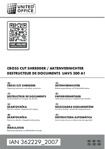 Mode d’emploi United Office IAN 362229 Destructeur