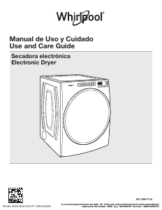 Manual de uso Whirlpool 7MWGD8620HC Secadora