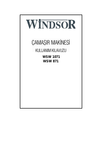Kullanım kılavuzu Windsor WSW 871 Çamaşır makinesi