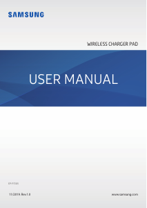 Manual Samsung EP-P3105 Wireless Charger