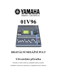 Manuál Yamaha 01V 96 Mixážní pult