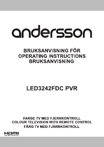 Manual Andersson LED3242FDC PVR LED Television