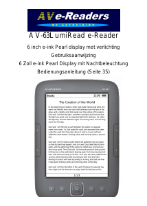 Bedienungsanleitung Autovision AV-63 LumiRead E-reader