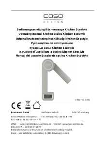 Bedienungsanleitung Caso 3266 Ecostyle Küchenwaage