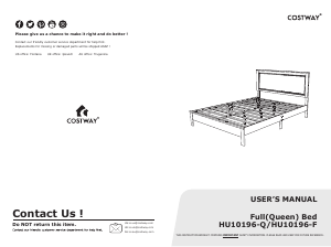 Handleiding Costway HU10196BK-FA Bedframe