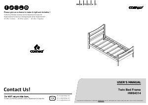 Manual Costway HW64314BNC Bed Frame