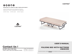 Handleiding Costway HW69255A Bedframe