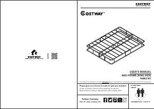 Handleiding Costway HW63187A Bedframe