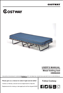 Manual Costway HW68269NYA Bed Frame