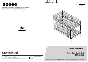 Handleiding Costway HW62351WHC Stapelbed