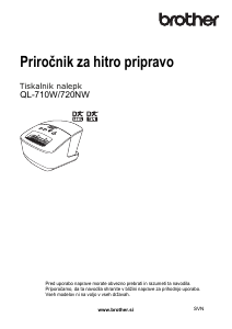 Priročnik Brother QL-720NW Tiskalnik nalepk