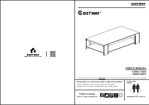 Manual Costway HW63188CFB Coffee Table