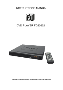 Manual F&U FD23602 DVD Player