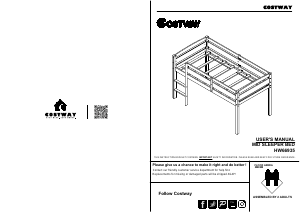 Manual Costway HW66935ESC Loft Bed