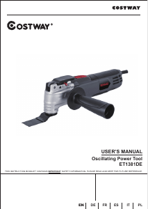 Manual de uso Costway ET1381USA Herramienta multifuncional