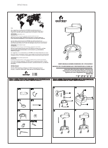 Manual Costway HW66217BKA Office Chair