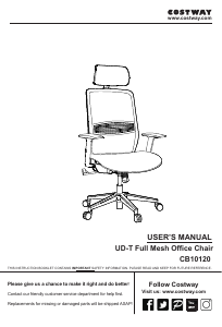 Manual Costway CB10120BKA Office Chair