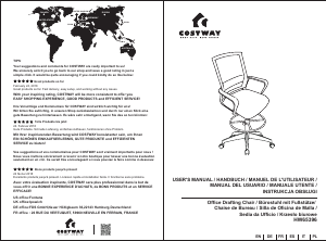 Manuale Costway HW65396A Sedia da ufficio