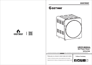 Manual Costway EP24760GRA Oven