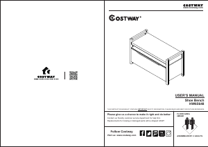 Manual Costway HW65648BKB Shoe Cabinet