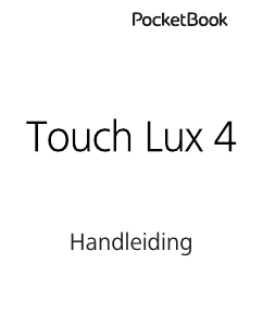 Handleiding PocketBook Touch Lux 4 E-reader