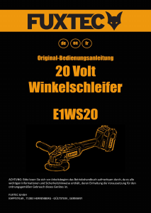Bedienungsanleitung Fuxtec FX-E1WS20 Winkelschleifer