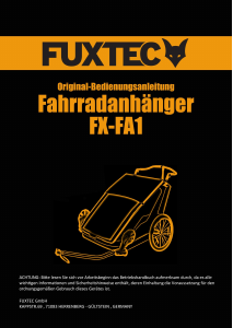 Bedienungsanleitung Fuxtec FX-FA1 Fahrradanhänger