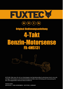 Manual Fuxtec FX-4MS131 Brush Cutter