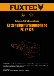 Bedienungsanleitung Fuxtec FX-KS126 Kettensäge