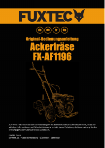 Manuale Fuxtec FX-AF1196 Coltivatore