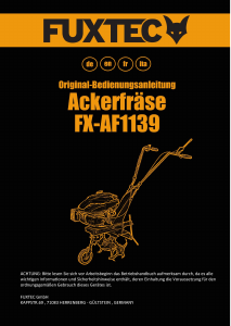 Manuale Fuxtec FX-AF1139 Coltivatore