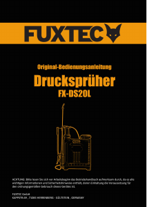 Handleiding Fuxtec FX-DS20L Druksproeier