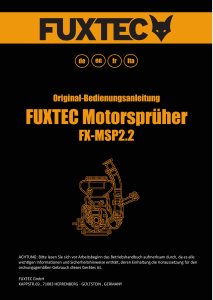 Manuale Fuxtec FX-MSP2.2 Spruzzatore da giardino
