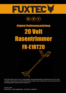 Bedienungsanleitung Fuxtec FX-E1RT20 Rasentrimmer