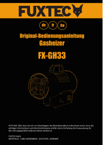 Mode d’emploi Fuxtec FX-GH33 Chauffage