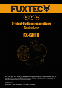 Manuale Fuxtec FX-GH10 Termoventilatore