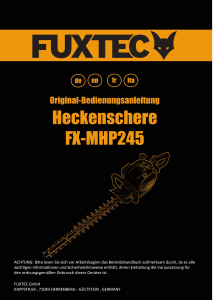 Manuale Fuxtec FX-MHP245 Tagliasiepi