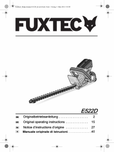 Mode d’emploi Fuxtec E522D Taille-haies