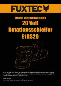 Bedienungsanleitung Fuxtec FX-E1RS20 Exzenterschleifer