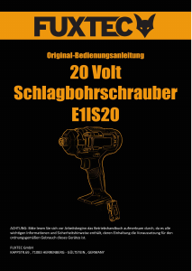 Bedienungsanleitung Fuxtec FX-E1IS20 Schrauber
