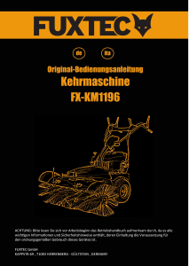 Bedienungsanleitung Fuxtec FX-KM1196SL Kehrmaschine