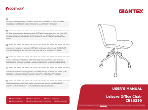 Manual de uso Giantex CB10350BLA Silla de trabajo