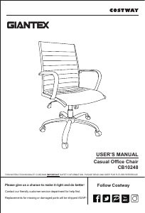 Manual Giantex CB10248BKA Office Chair