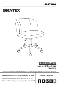 Manual Giantex CB10250BLA Office Chair