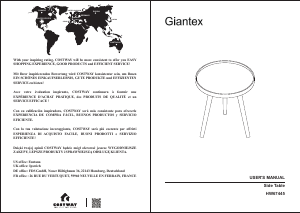 Manuale Giantex HW67445A Tavolino