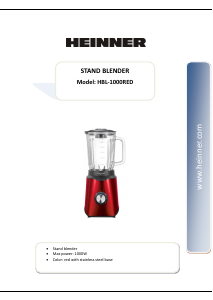 Handleiding Heinner HBL-1000RED Blender