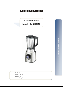 Manual Heinner HBL-1200XMC Blender