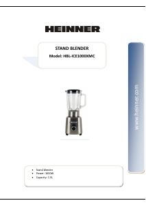 Handleiding Heinner HBL-ICE1000XMC Blender