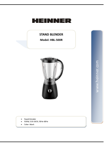 Manual Heinner HBL-500R Blender