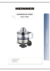 Manual Heinner C300SS Storcator citrice